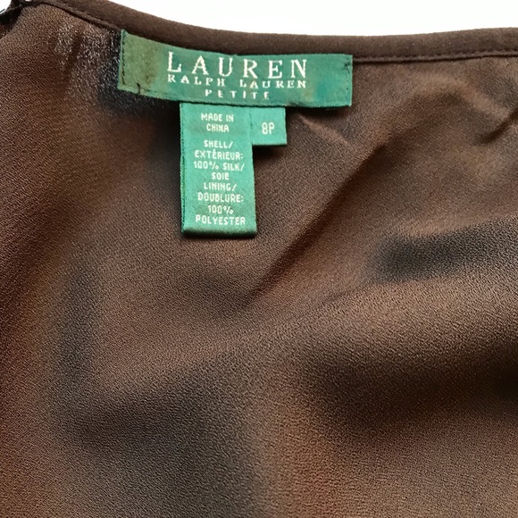 Lauren by Ralph Lauren Brown Silk Maxi Skirt - Picture 7 of 8